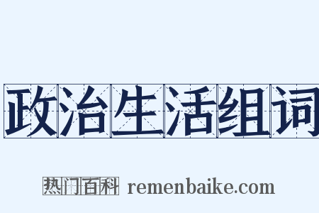 政治生活组词是什么意思的图片